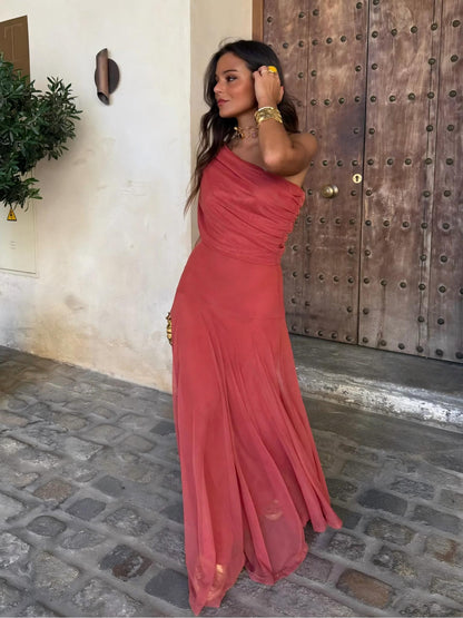 VESTIDO TOLEDO ESCOTE BARDOT EN GASA