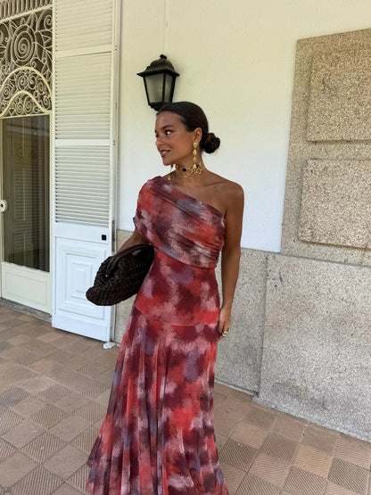 VESTIDO TOLEDO ESCOTE BARDOT EN GASA