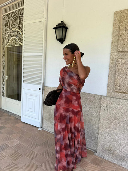 VESTIDO TOLEDO ESCOTE BARDOT EN GASA